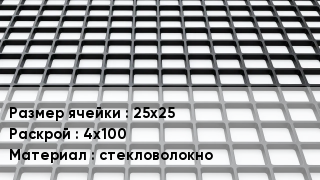 Георешетка 25х25 4х100 стекловолокно
